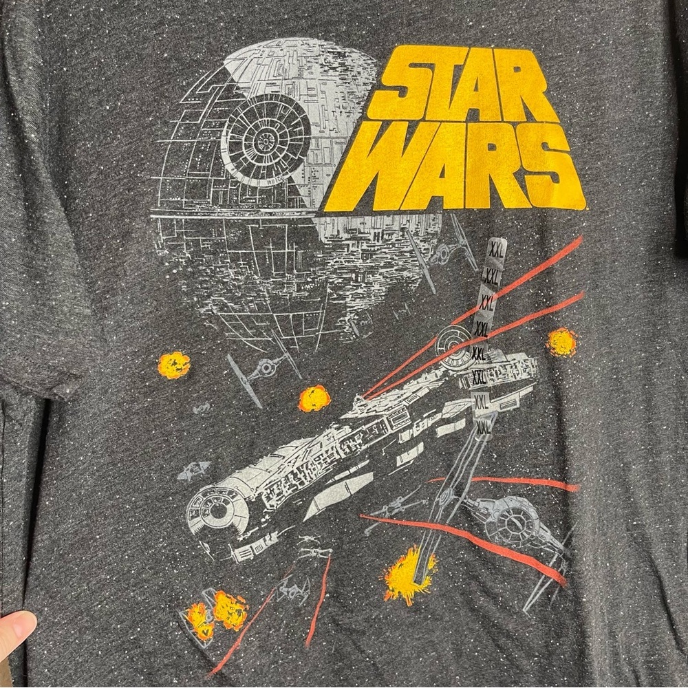 Star Wars Fifth Sun Death Star Black Space Dye Graphic Tee Shirt - Picture 2 of 7